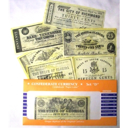 Confederate Currency Set D