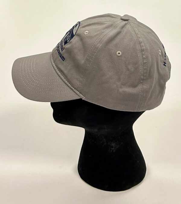 NCWM baseball hat gray side